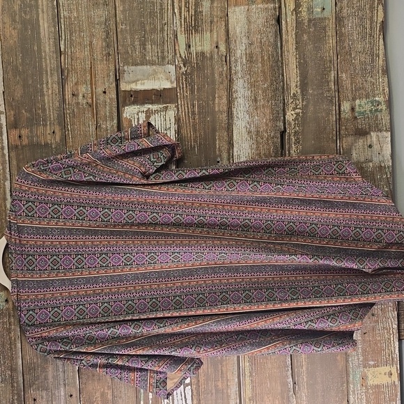 Miley & Molly Colorful Patterned Kimono Cardigan, Size S - Picture 2 of 4